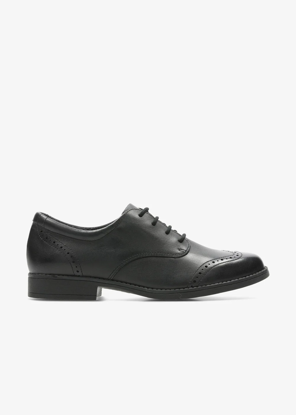 Clarks School Sami Walk Youth Black Leather Wide - 4 Image 1
