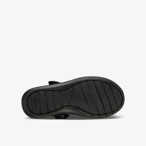 Clarks School Etch Beam Toddler Black Patent Standard - 7.5 Infants Image 3