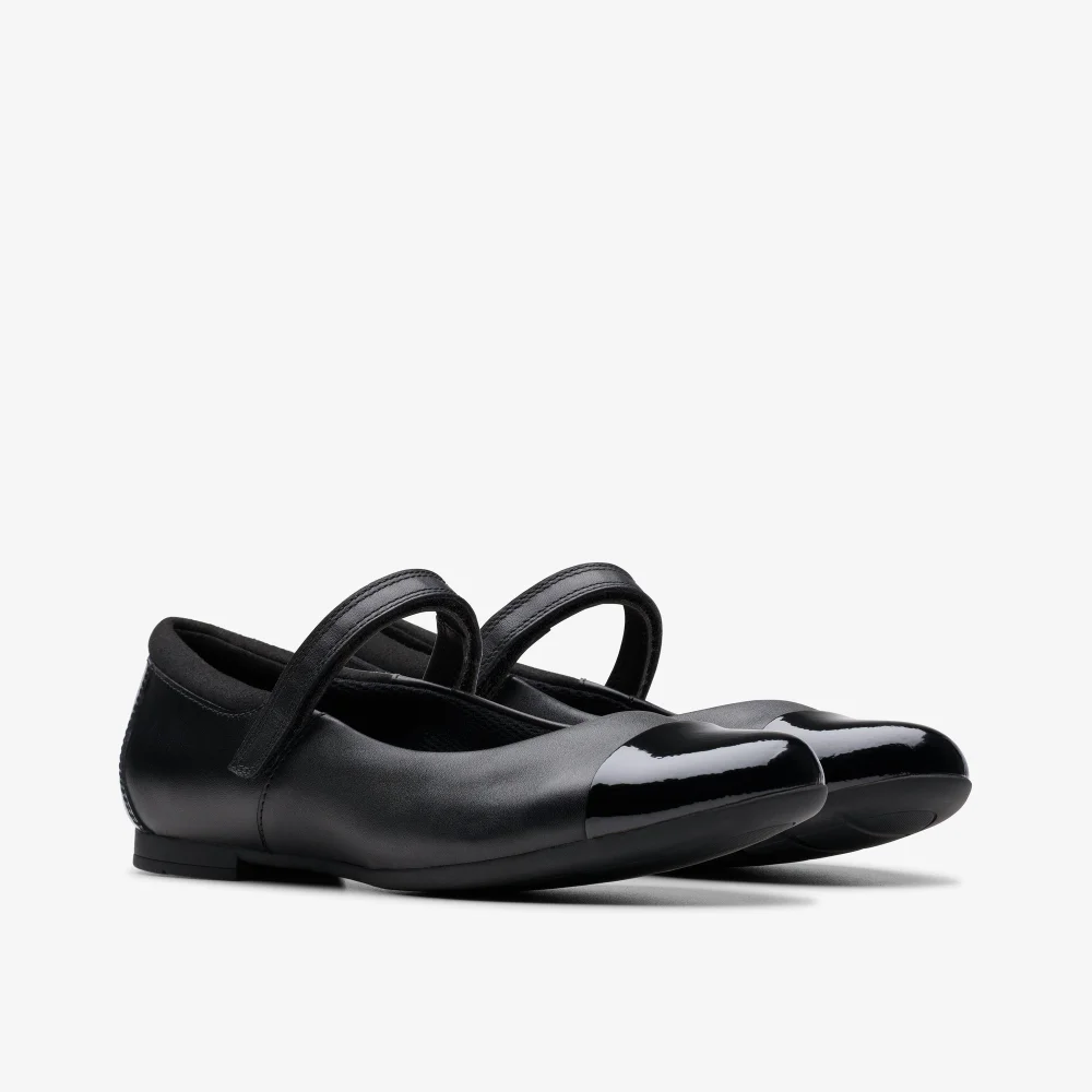 Clarks School Scala Gem Youth Black Leather Extra Narrow - 4 Image 4