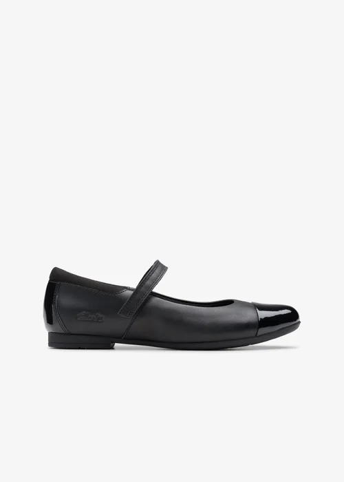 Clarks School Scala Gem Youth Black Leather Extra Narrow - 4 Image 1