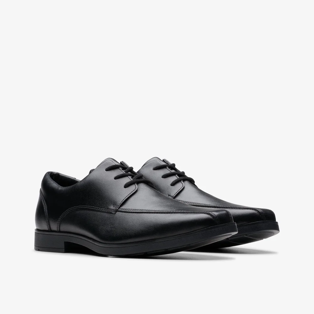 Clarks School Scala Step Youth Black Leather Wide - 5 Image 4