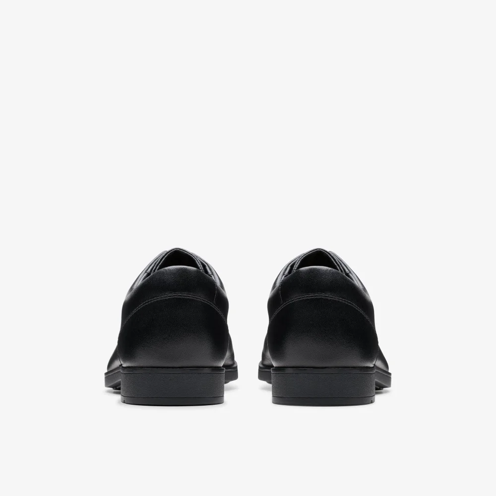 Clarks School Scala Step Youth Black Leather Wide - 5 Image 5