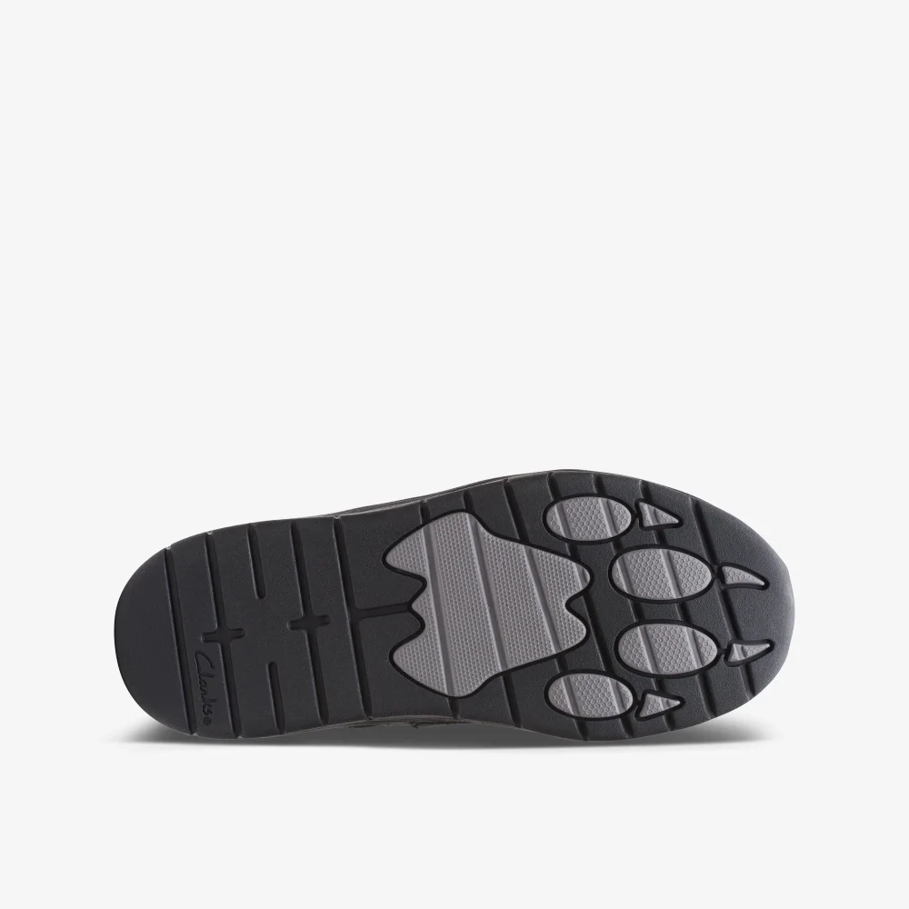 Clarks School Clowder Sprint Kid Black Leather Standard - 7 Infants Image 3
