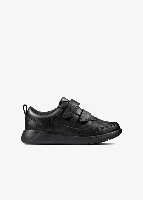 Clarks School Scape Flare Toddler Black Leather Wide - 8.5 Infants Image 1