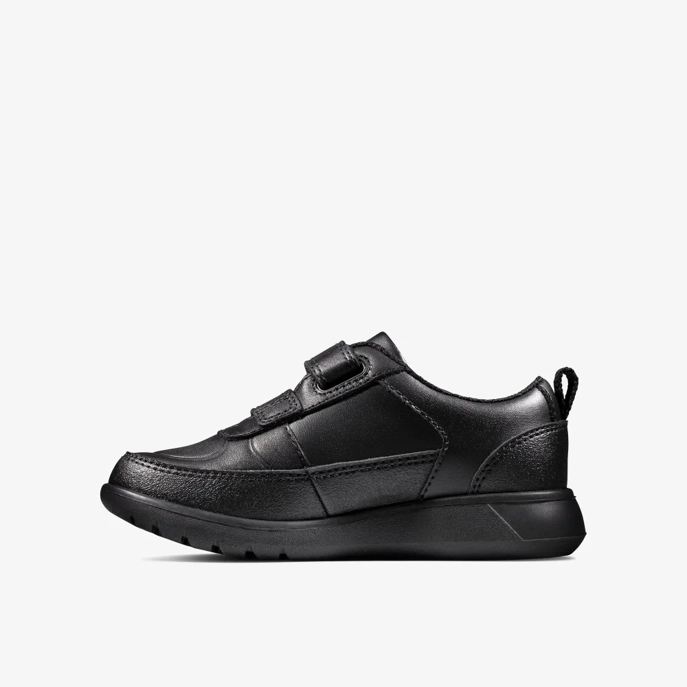 Clarks School Scape Flare Toddler Black Leather Wide - 8.5 Infants Image 2