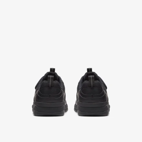 Clarks School Clowder Sprint Kid Black Leather Wide - 7.5 Infants Image 5