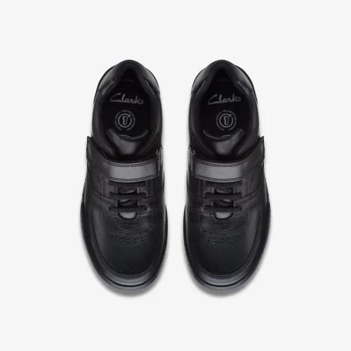 Clarks School Fawn Lay Older Black Leather Wide - 13 Infant Image 6