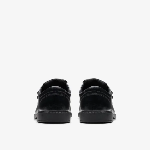 Clarks School Boys Black Scala Pace Older Leather Wide - 1 Image 5