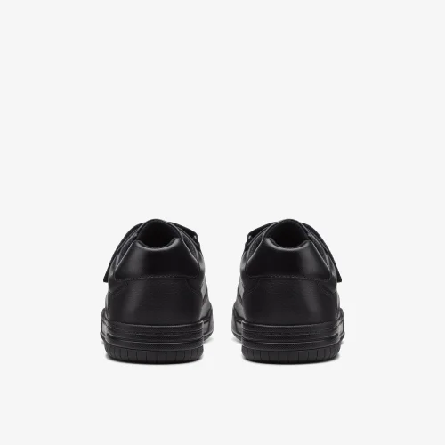 Clarks School Fawn Lay Older Black Leather Extra Wide - 1 Image 4