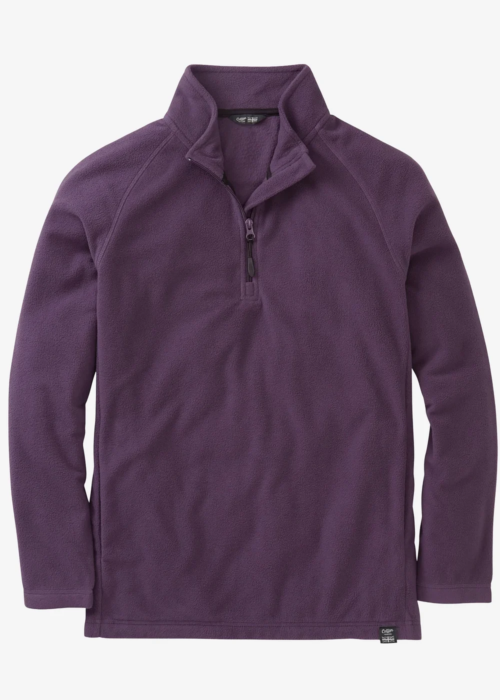 Cotton Traders Blackcurrant Microfleece Half Zip Top - M Image 4
