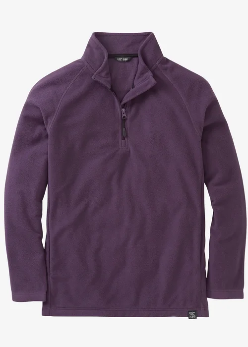 Cotton Traders Blackcurrant Microfleece Half Zip Top - M Image 4