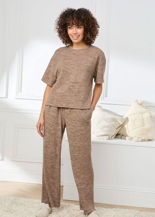 Cotton Traders Mocha Supersoft Short Sleeve Lounge Set - 18 Image 2