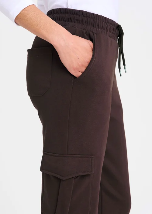 Cotton Traders Dark Chocolate Cargo Jogger - L/L27 Image 4