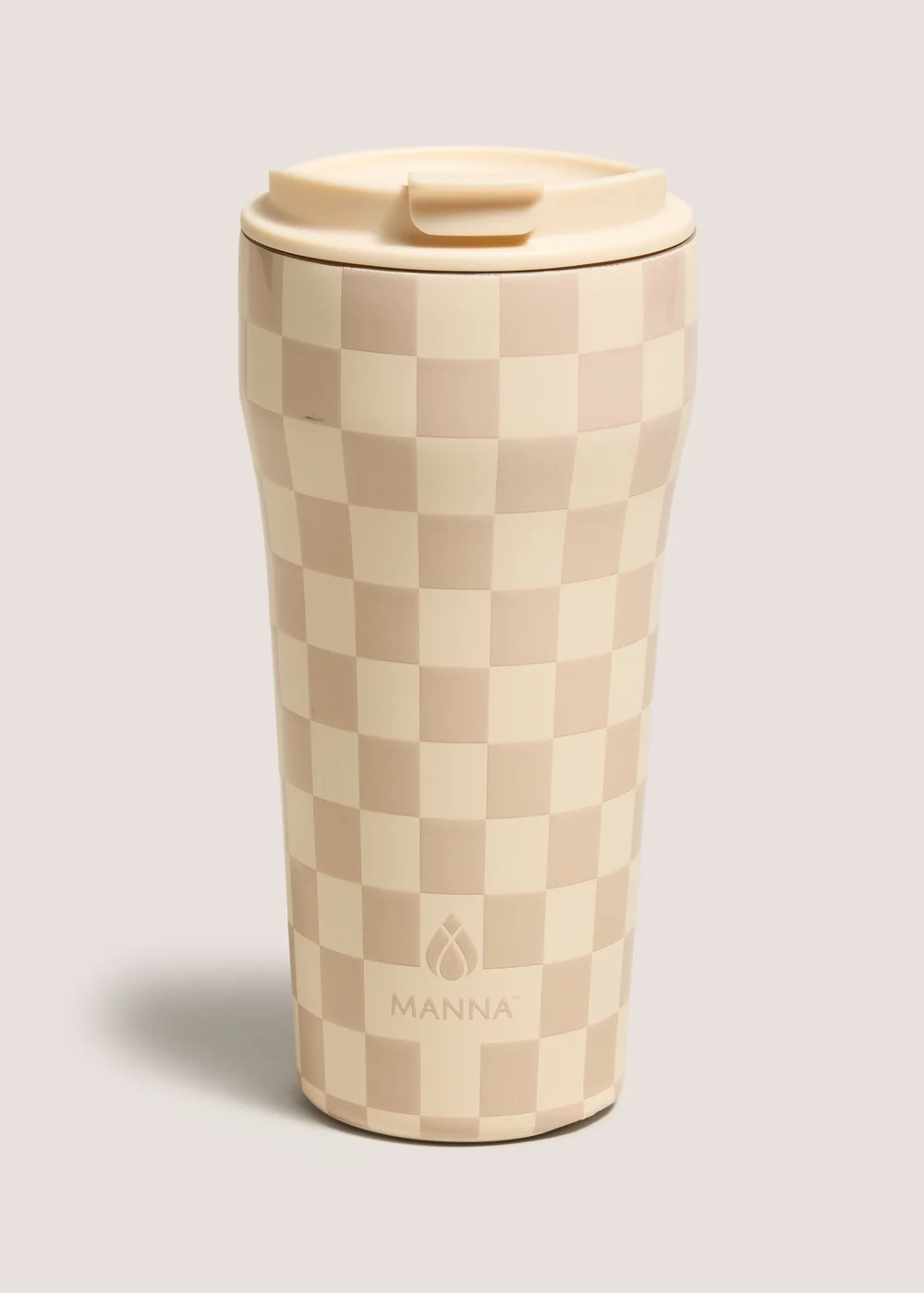 Cream Check Cafe Tumbler Bottle Image 1