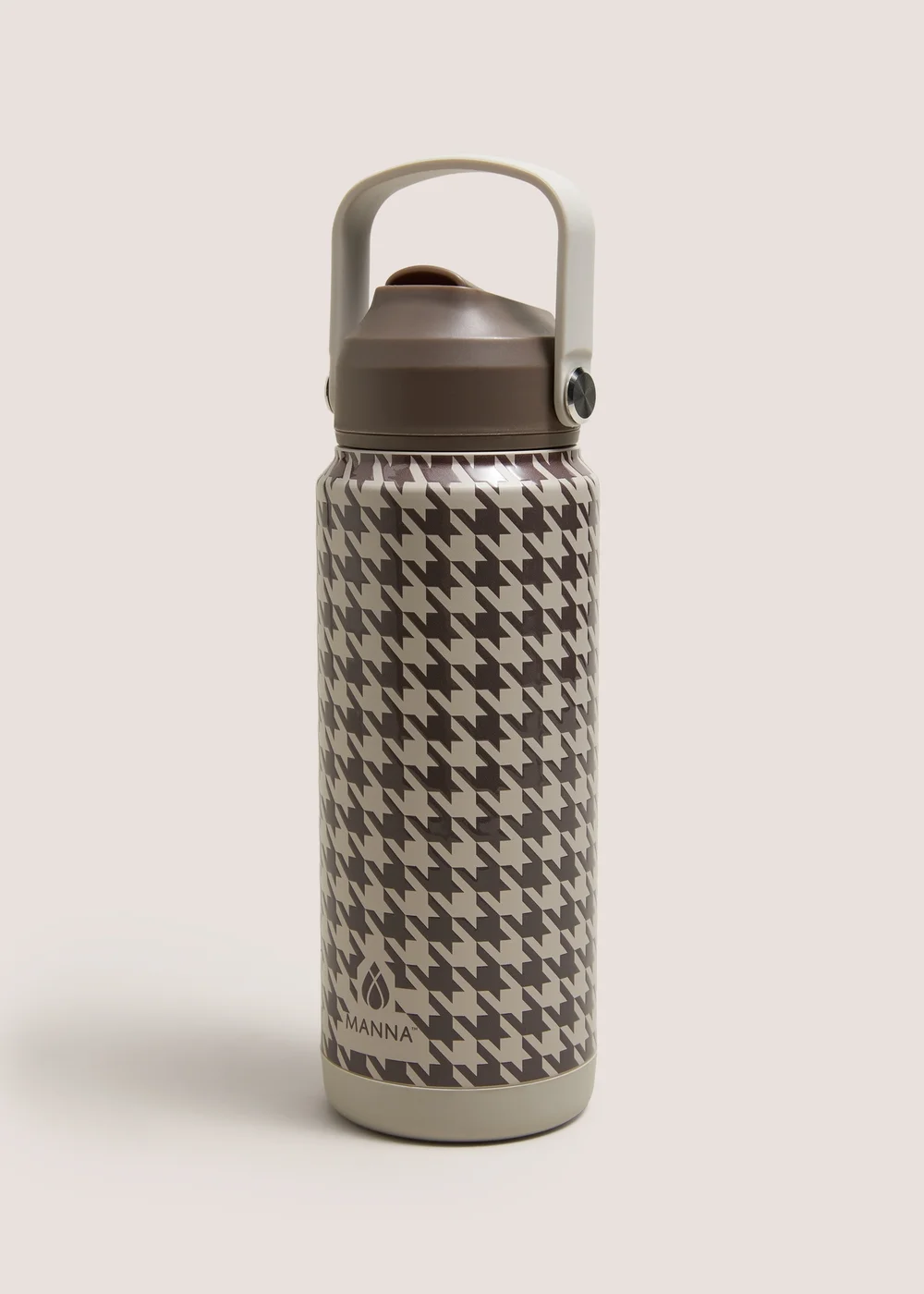 Beige Houndstooth Tumbler Bottle Image 1