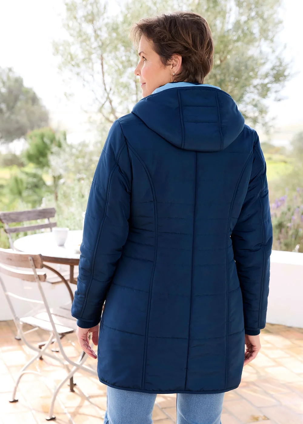 Cotton Traders Navy Padded Hooded Jacket - 20 Image 3