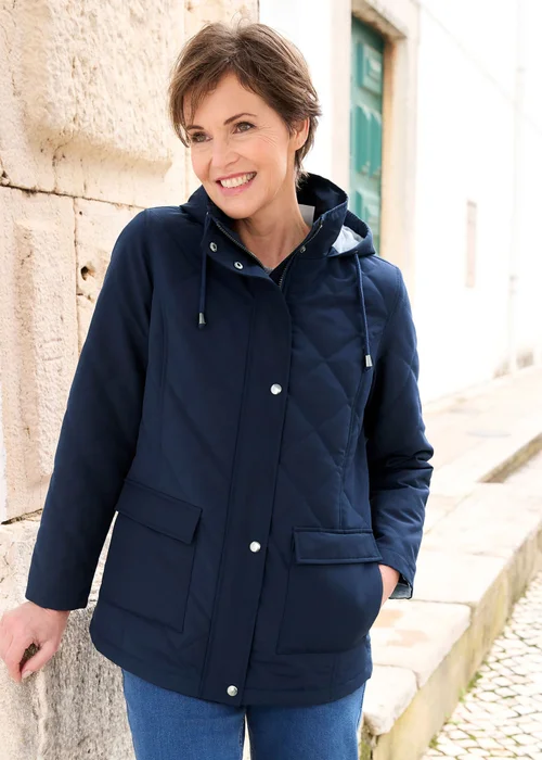 Cotton Traders Navy Showerproof Padded Jacket - 14 Image 2