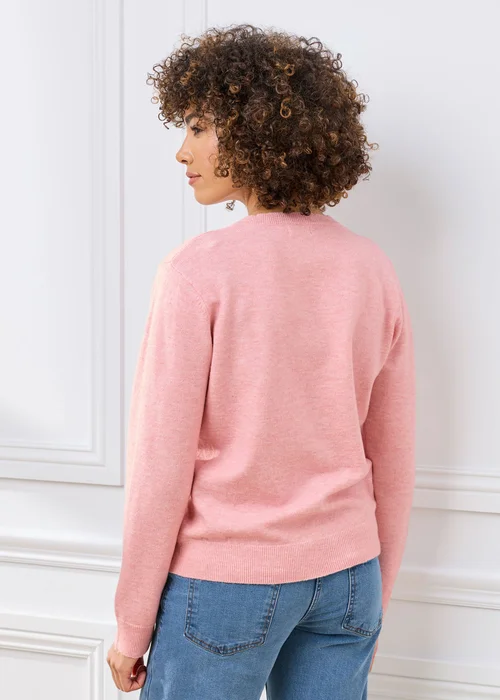 Cotton Traders Rose Fine Knit V-Neck Jumper - 20 Image 3
