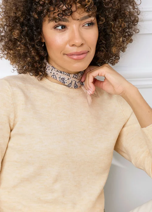 Cotton Traders Parchment Fine Knit Crew Neck Jumper - 20 Image 4
