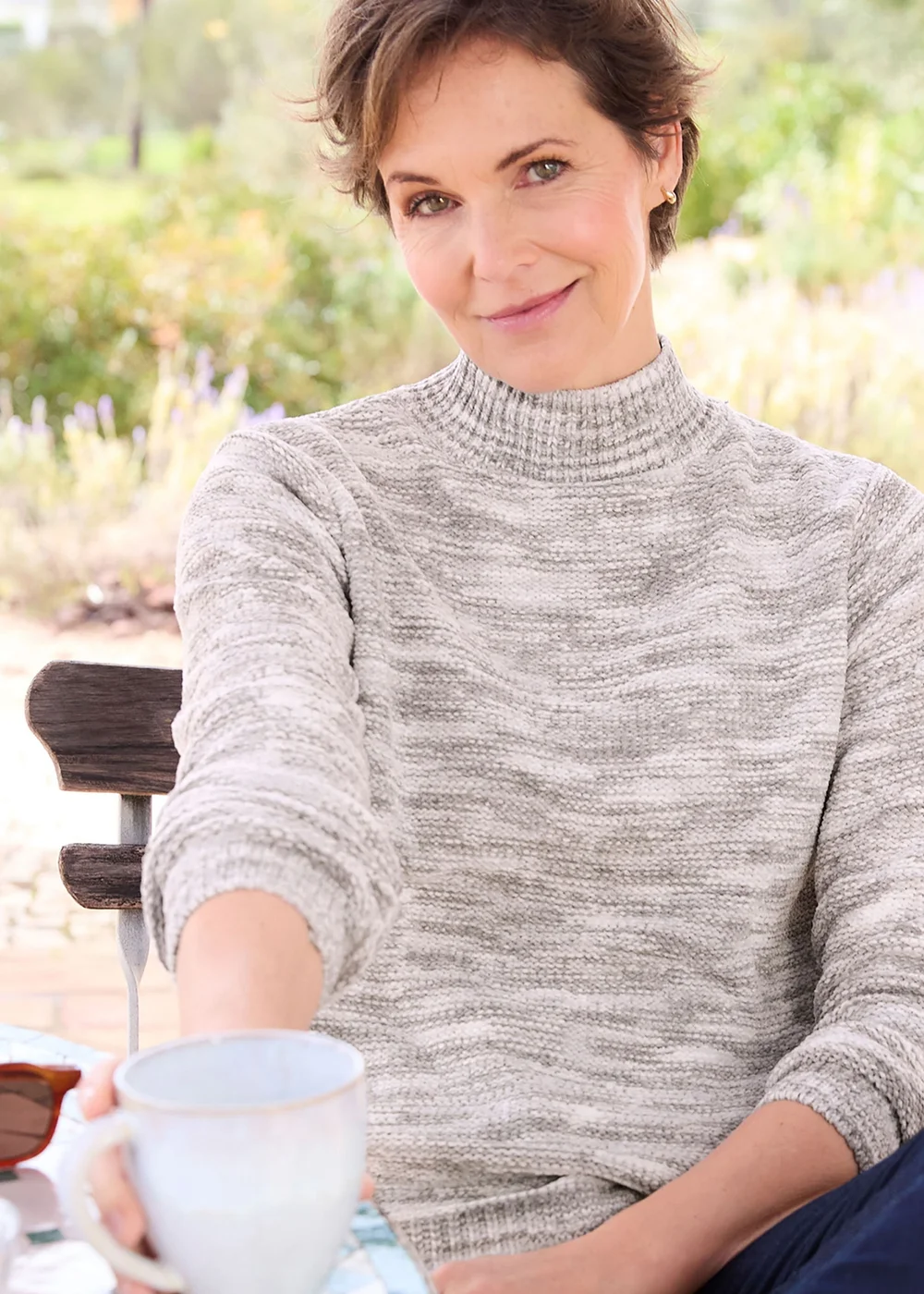 Cotton Traders Grey Chenille Tunic Jumper - 12 Image 4