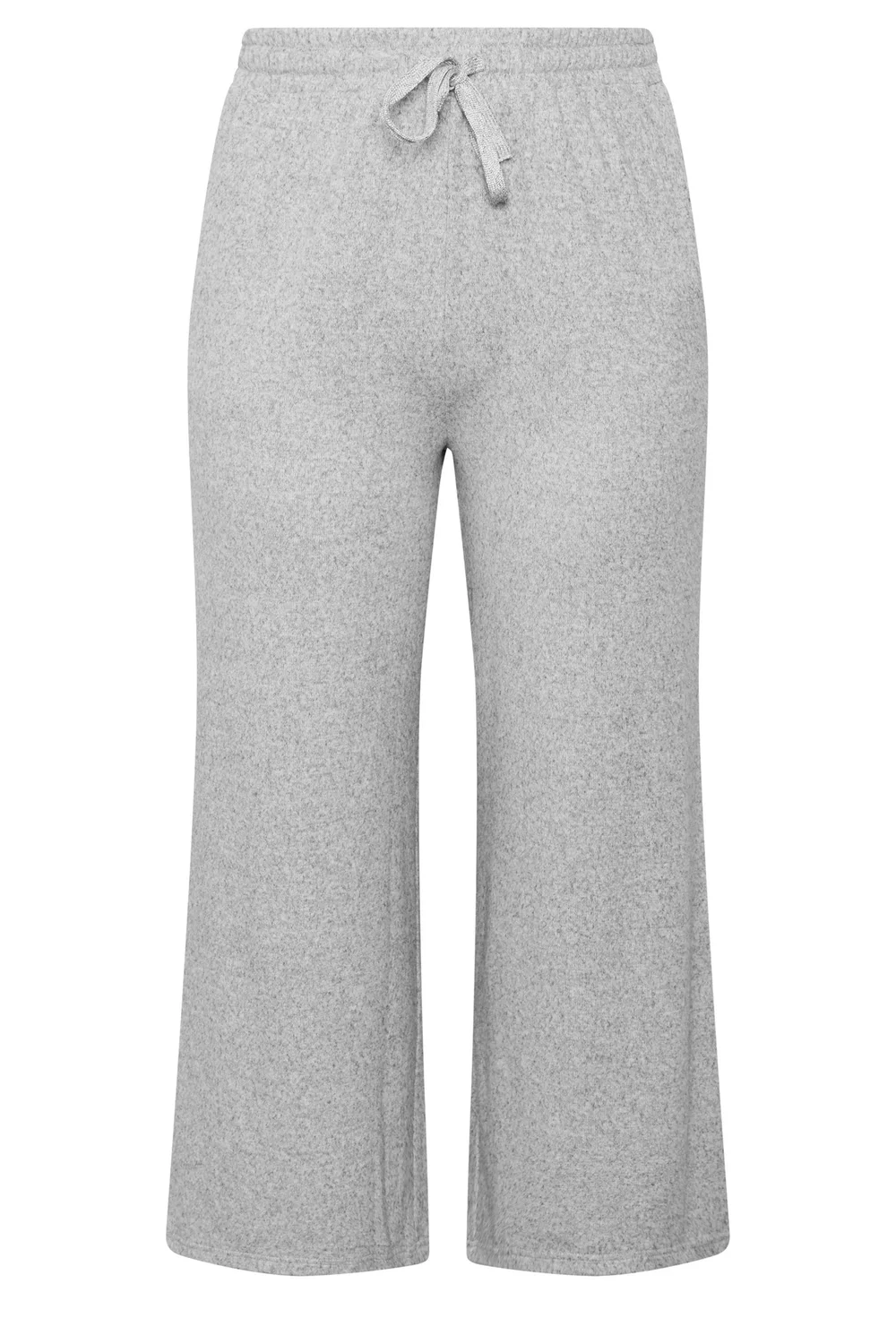 Yours Curve Grey Tie Waist Trousers - 26-28 Image 5