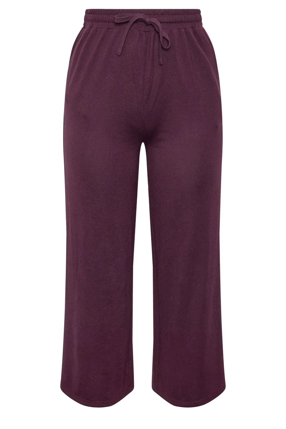 Yours Curve Purple Tie Waist Trousers - 22-24 Image 5