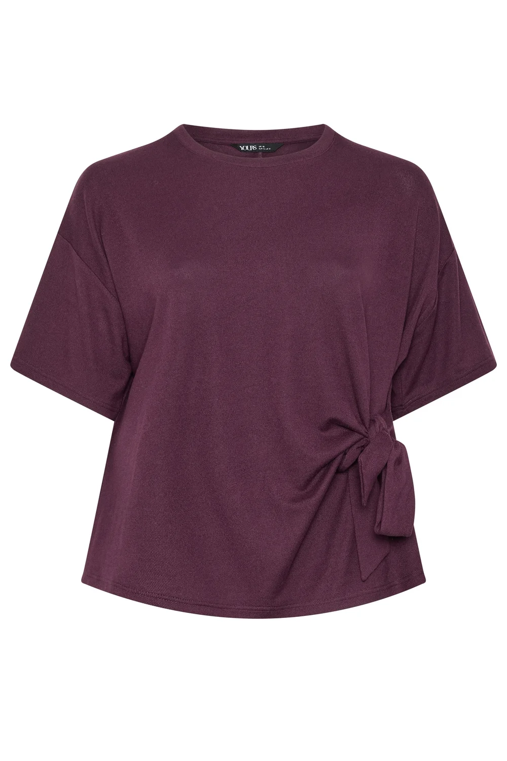 Yours Curve Purple Side Knot Soft Touch Top - 20 Image 5