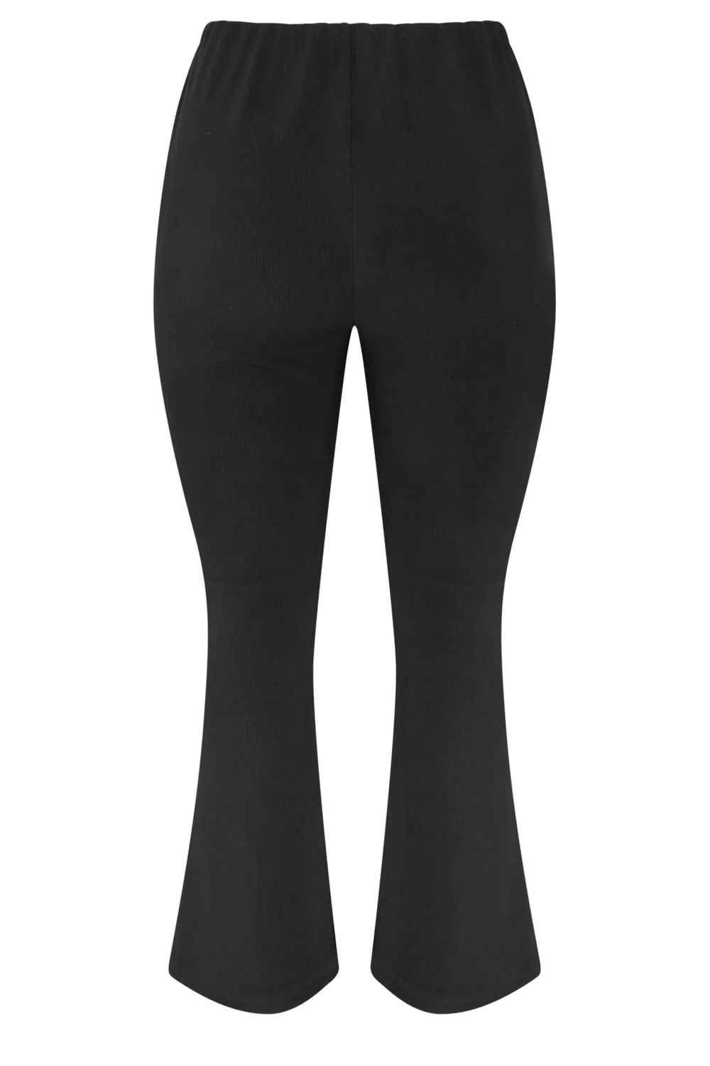 Yours Curve Black Flare Leggings - 28/L30 Image 3