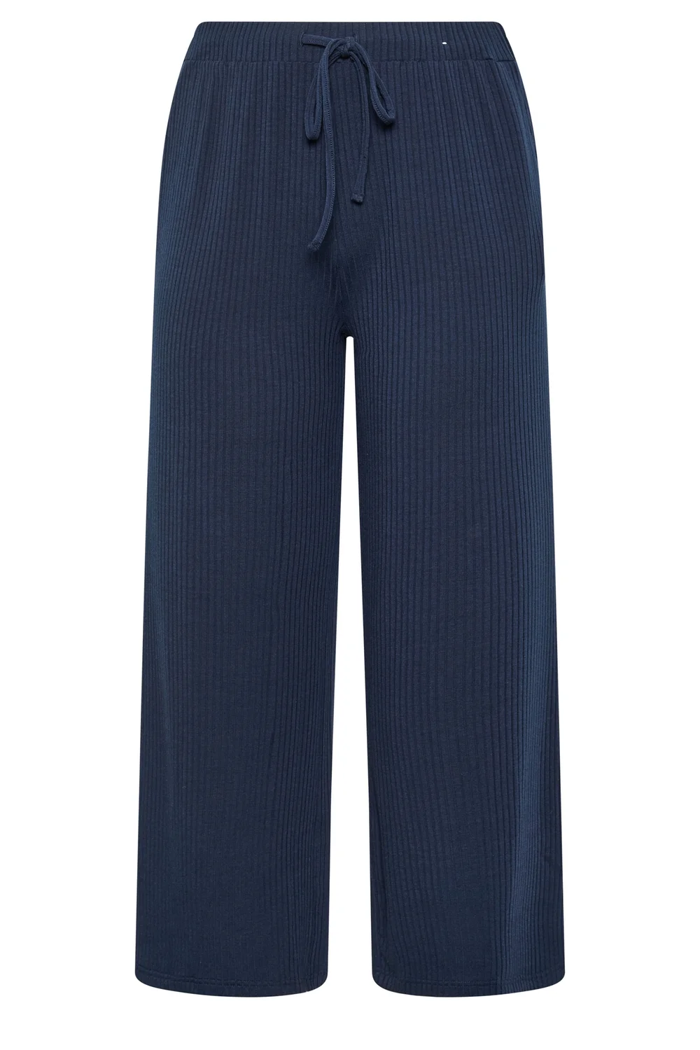 Yours Curve Navy Blue Ribbed Pull On Trousers - 22-24/L30 Image 5
