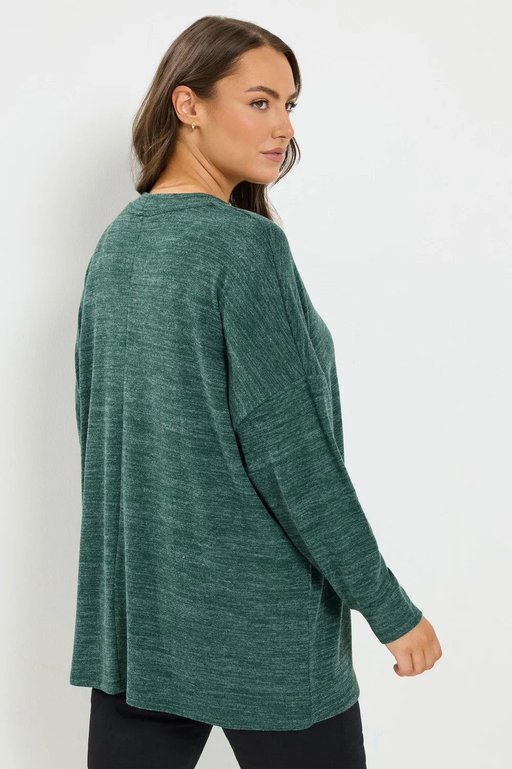 Yours Curve Green Soft Touch Jumper - 22-24 Image 3