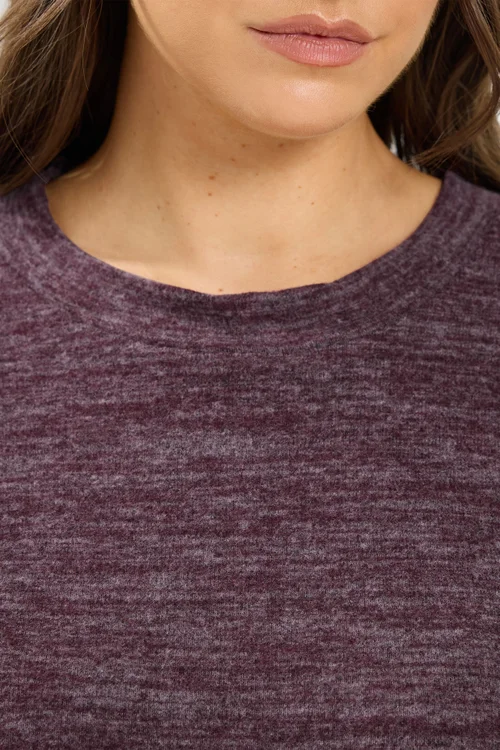 Yours Curve Purple Soft Touch Long Sleeve Jumper - 26-28 Image 4