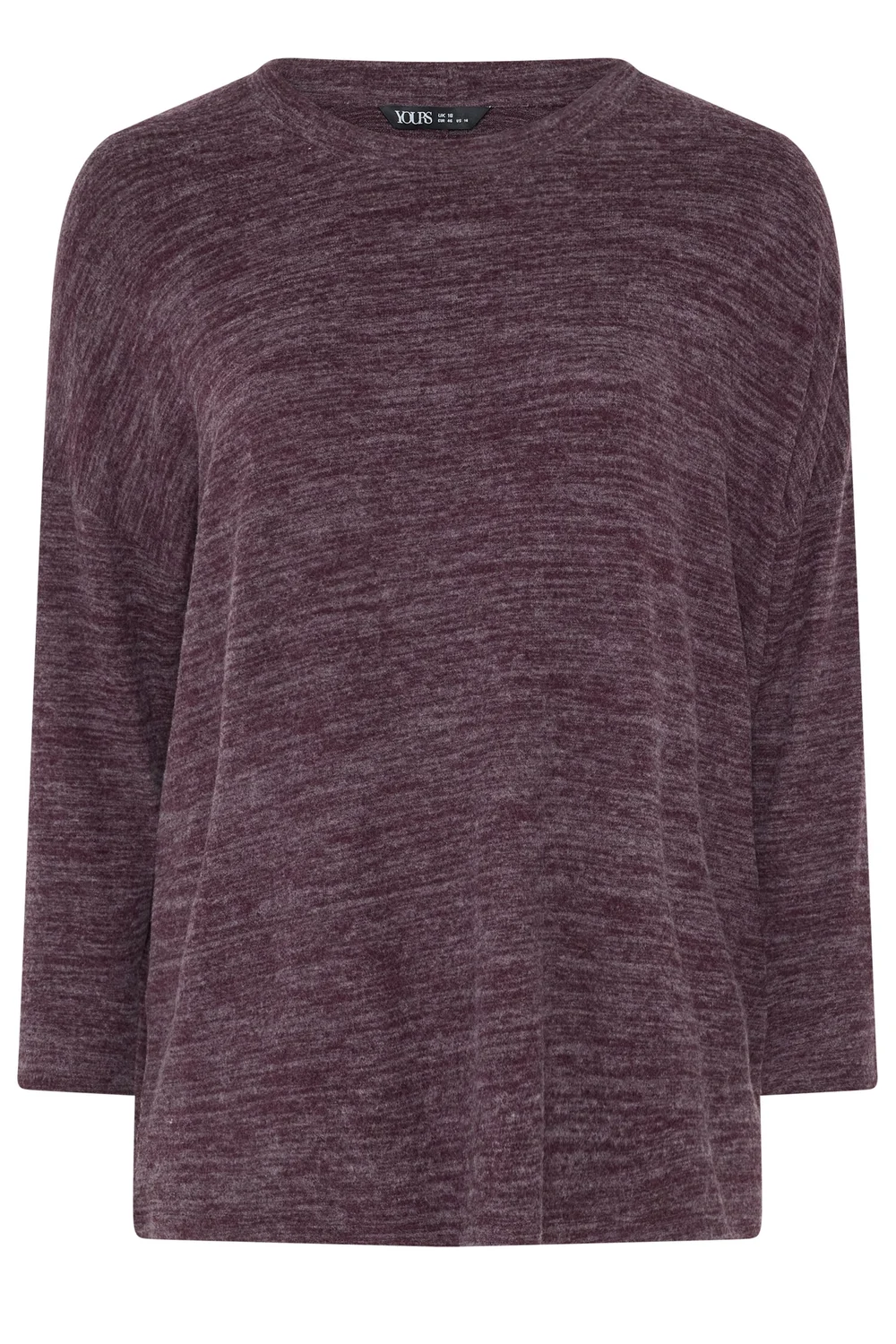 Yours Curve Purple Soft Touch Long Sleeve Jumper - 26-28 Image 5
