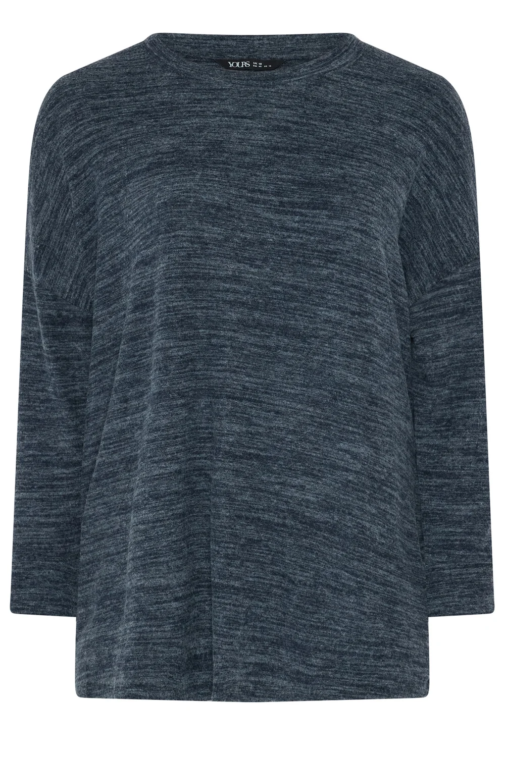 Yours Curve Blue Soft Touch Jumper - 30-32 Image 5