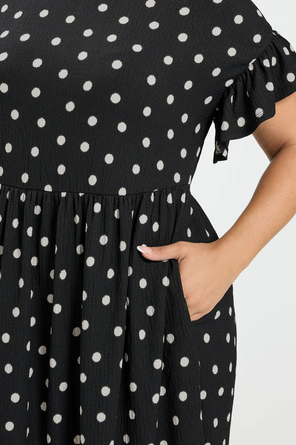 Yours Curve Black Polka Dot Maxi Dress - 22-24 Image 4