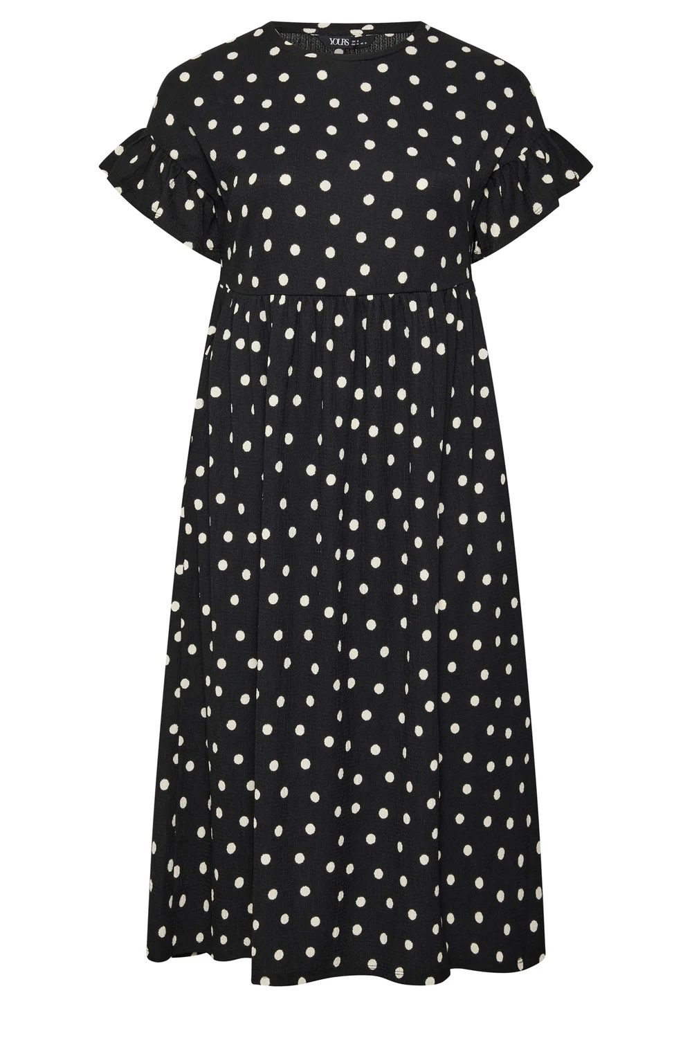 Yours Curve Black Polka Dot Maxi Dress - 22-24 Image 5