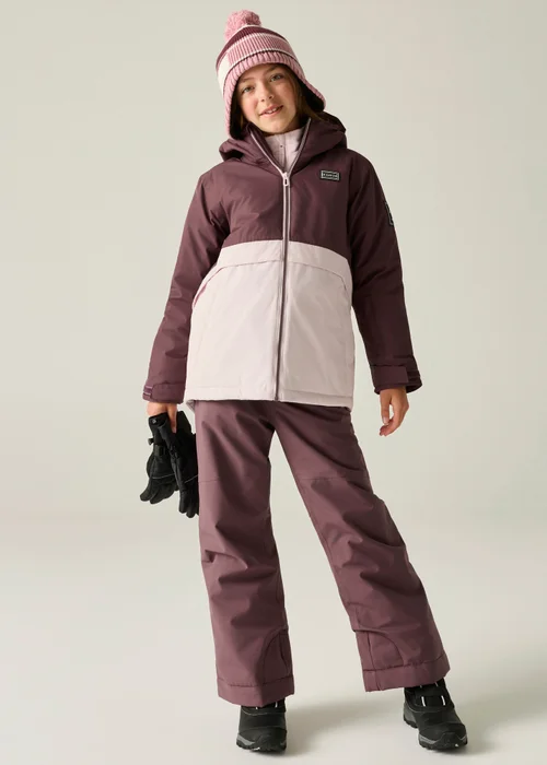 Dare 2b Aubergine Wing It Waterproof Jacket (3-13 years) - 5-6 Yrs Image 2