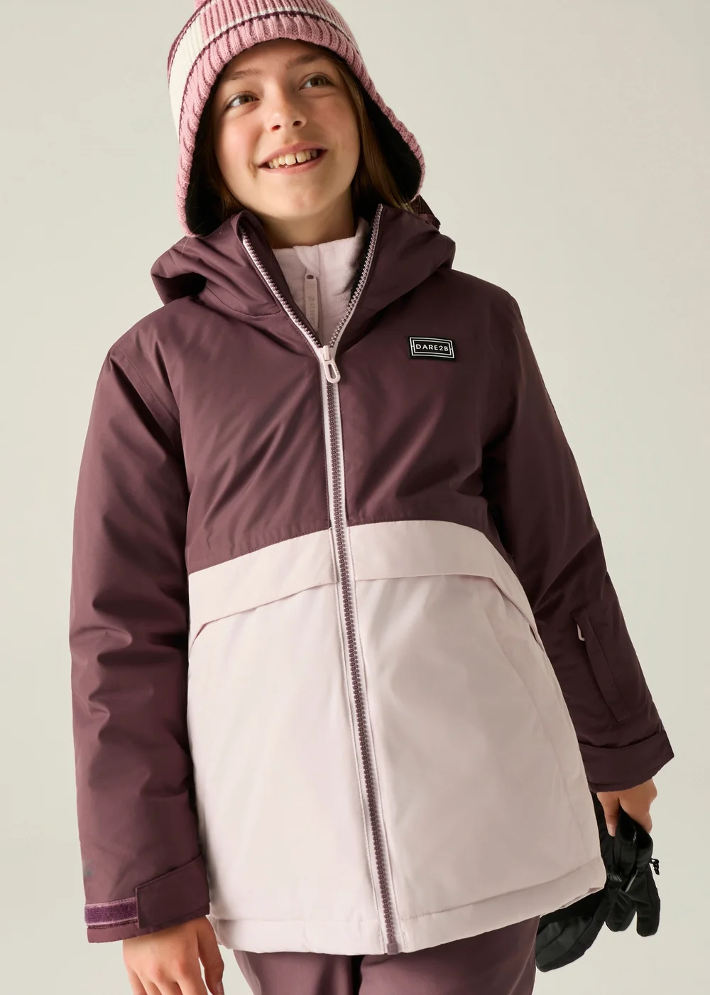 Dare 2b Aubergine Wing It Waterproof Jacket (3-13 years) - 5-6 Yrs Image 4