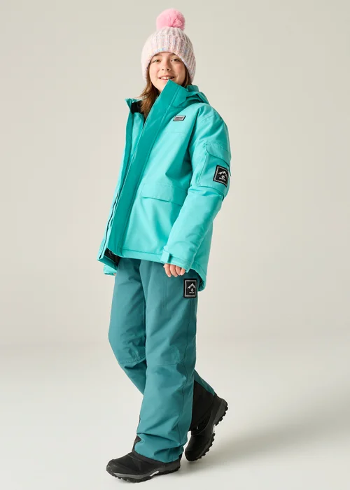 Dare 2b Turquoise Shredder II Waterproof Jacket (3-13 years) - 11-12 Yrs Image 2