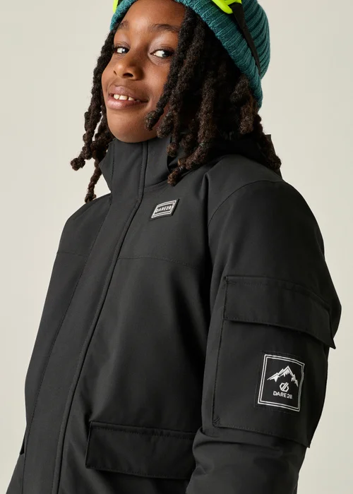 Dare 2b Black Shredder II Waterproof Jacket (3-13 years) - 11-12 Yrs Image 5