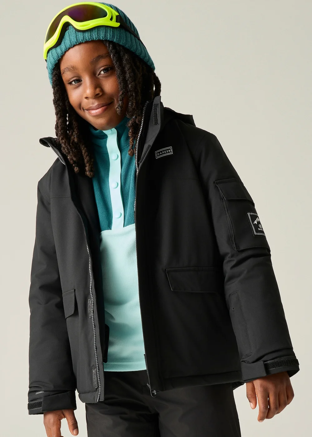 Dare 2b Black Shredder II Waterproof Jacket (3-13 years) - 11-12 Yrs Image 1