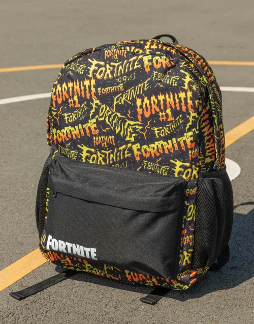 Vanilla Underground Fortnite Unisex Kids Black Logo Backpack (One Size) - One Size Adjustable Image 1