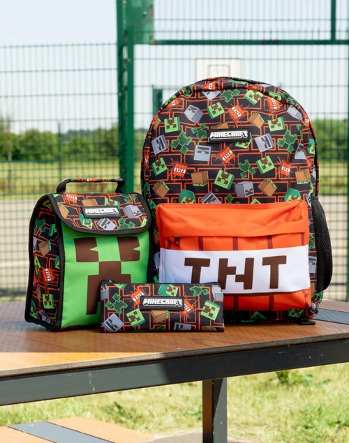 Vanilla Underground Minecraft Unisex Kids Multicoloured TNT 3 Piece Backpack Set (One Size) - One Size Adjustable Image 1