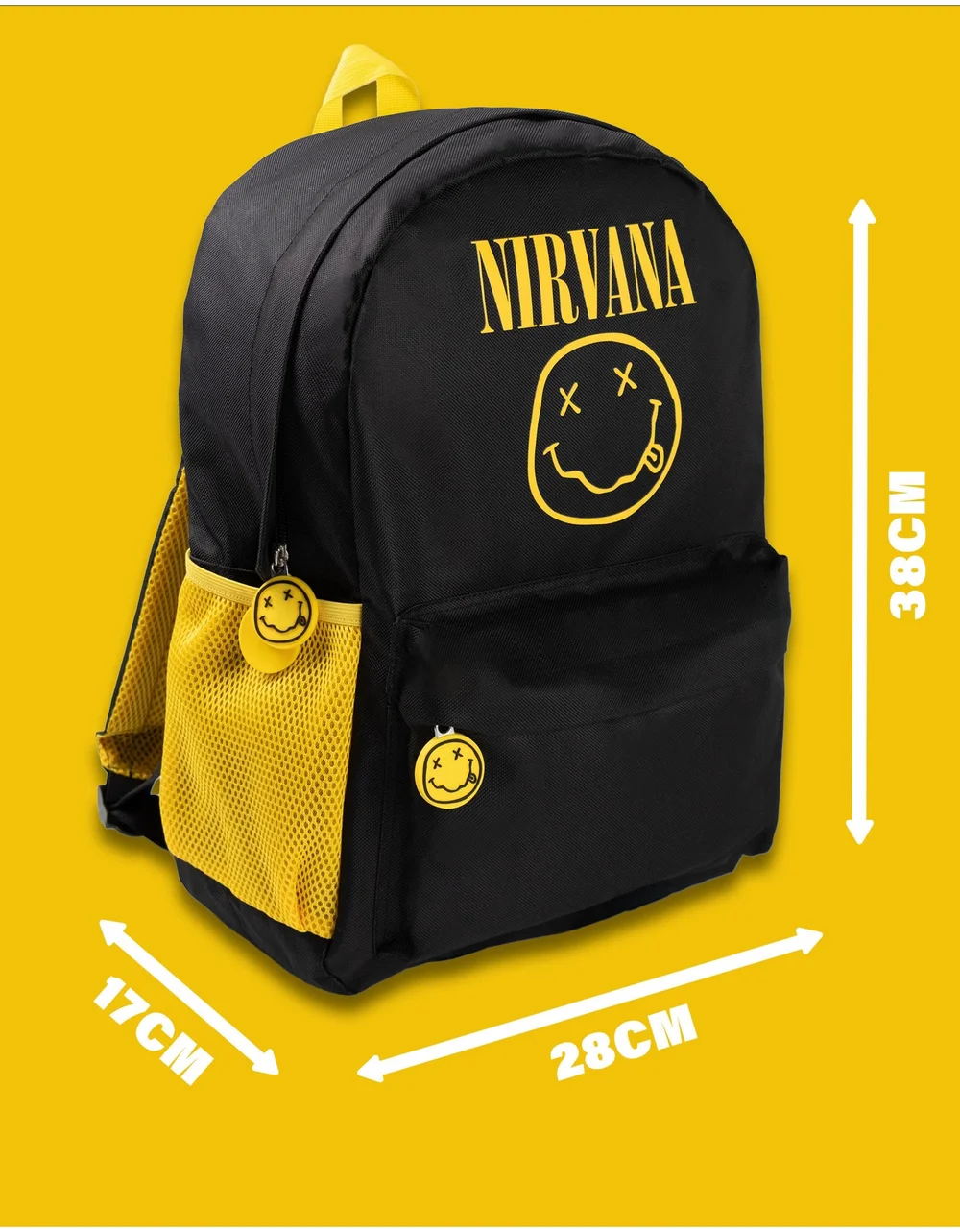 Vanilla Underground Nirvana Unisex Black Logo Backpack (One Size) - One Size Adjustable Image 6