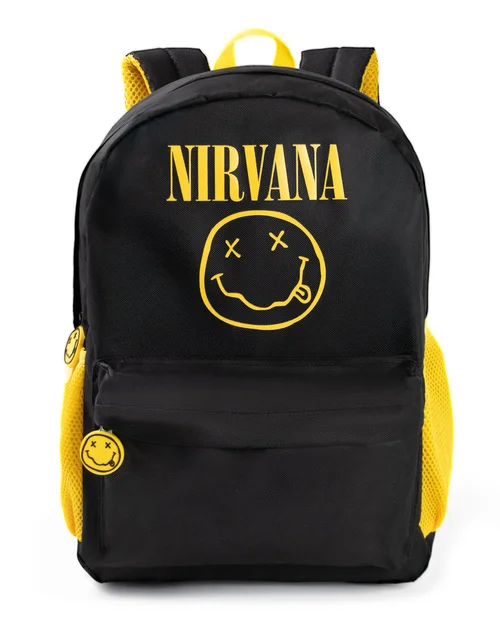 Vanilla Underground Nirvana Unisex Black Logo Backpack (One Size) - One Size Adjustable Image 1
