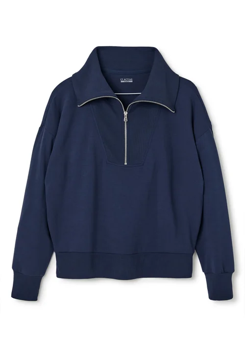 CT Active Dark Sky Relaxed Long Sleeve Half Zip Sweatshirt - S Image 4