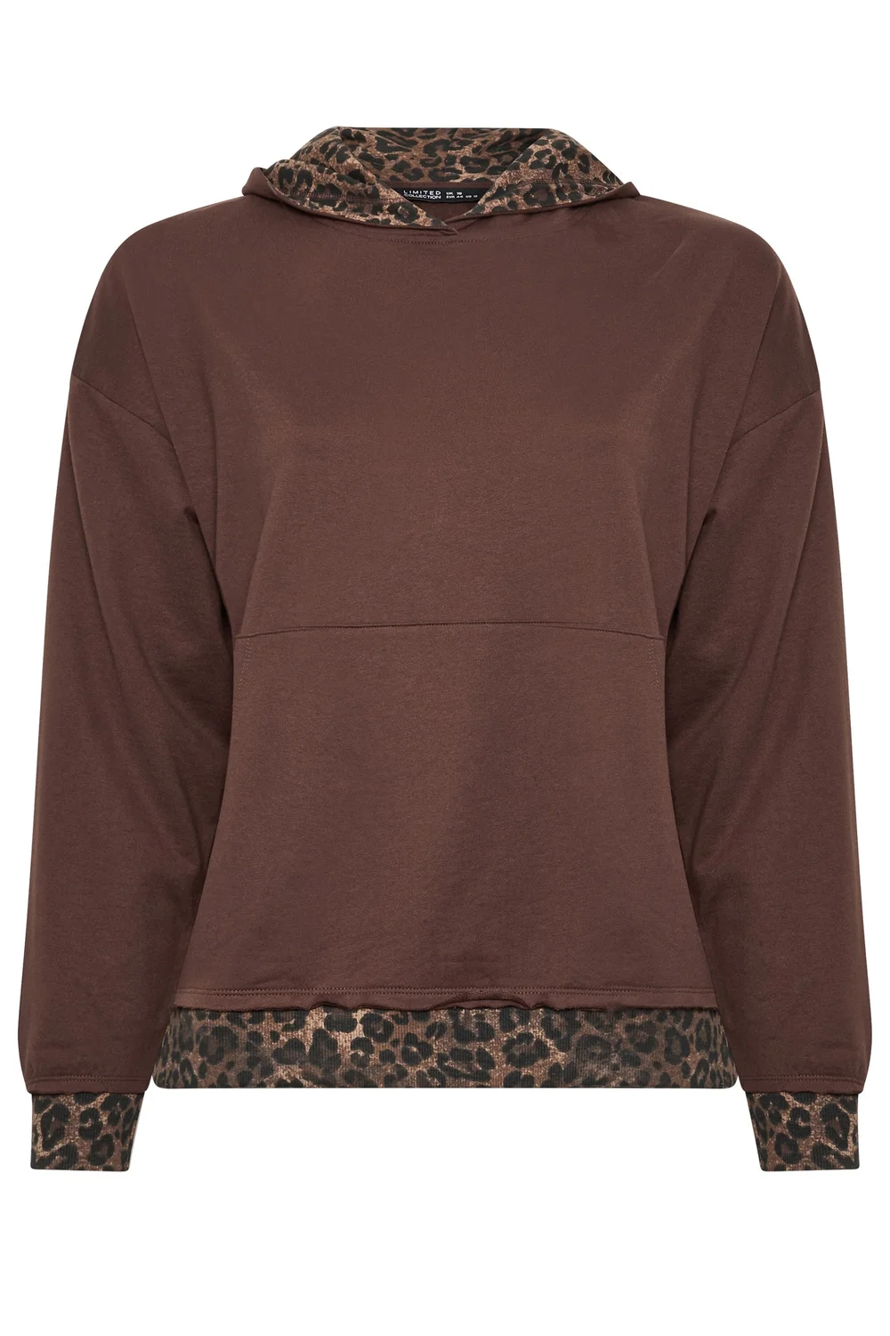 Yours Limited Collection Curve Brown Leopard Hoodie - 20 Image 5