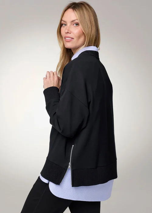 CT Active Black Longline Zip Hem Sweatshirt - XL Image 3