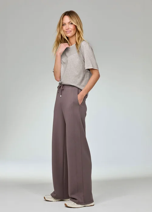CT Active Dusty Mink Wide Leg Jersey Joggers - 22/L31 Image 1