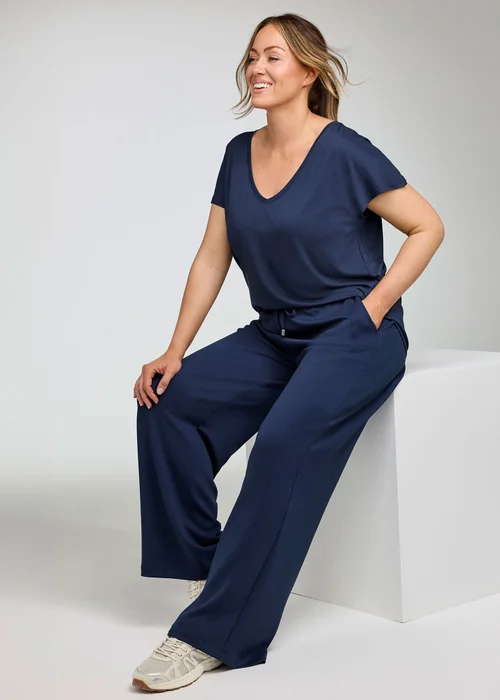 CT Active Dark Sky Wide Leg Jersey Joggers - 14/L31 Image 1