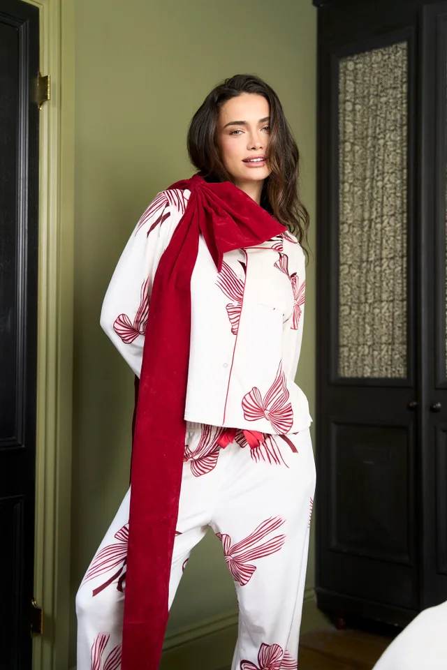 JimJam Bow Cream Print Pyjama